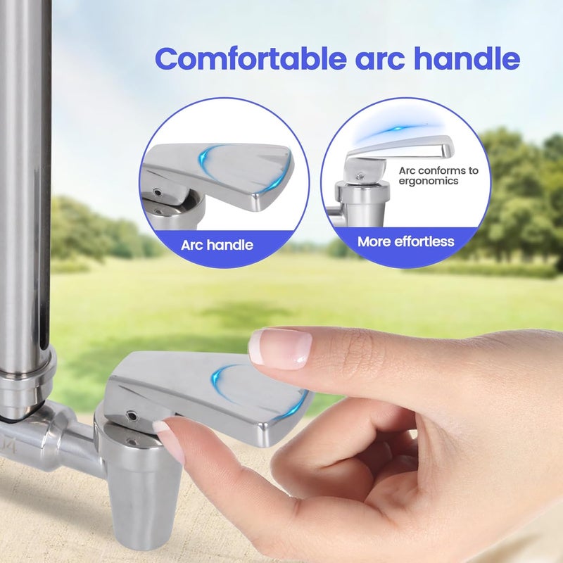 Amwater 304 Stainless Steel Sight Glass Spigot, Compatible with the Berkey, Purewell, ProOne, Alexapure and Other Gravity-Fed Water Filtration Systems, Clear Water Level View, Stainless Steel Handle - Image 5